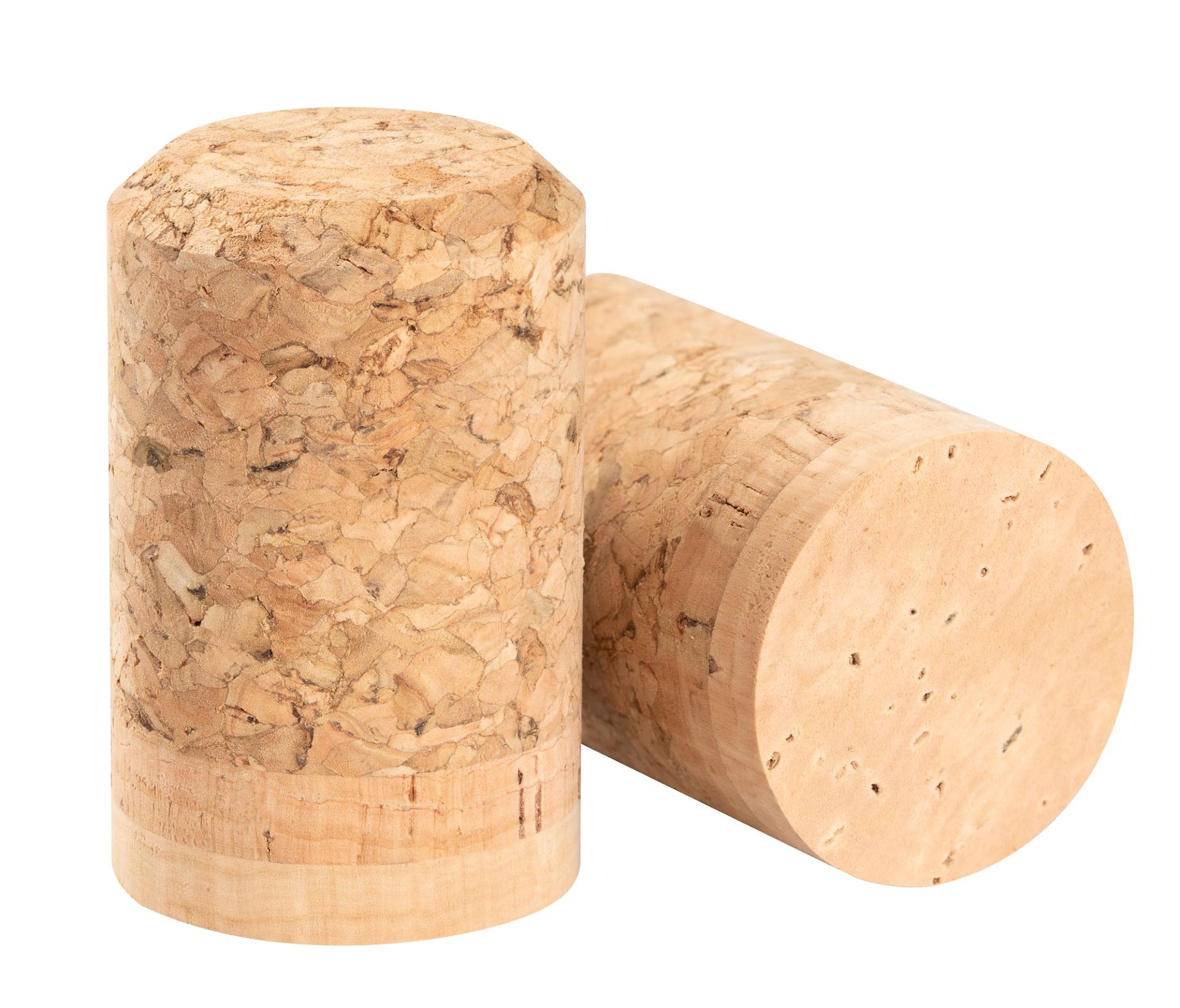 Agglomerated cork with discs